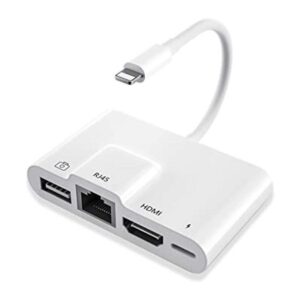 Sharllen Adaptador Ethernet RJ45 4 en 1 Lightning a HDMI_1