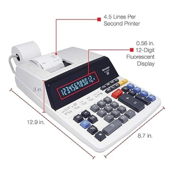 Sharp EL1197PIII Calculadora de impresión a color de alta_4