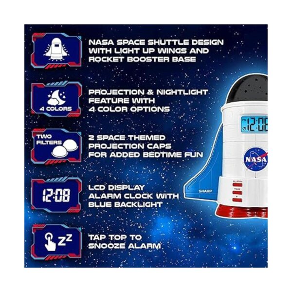 Sharp NASA Space Shuttle Reloj despertador de luz