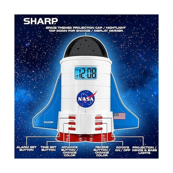 Sharp NASA Space Shuttle Reloj despertador de luz