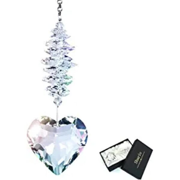 Shario Colgante de prisma de bola de cristal transparente_1