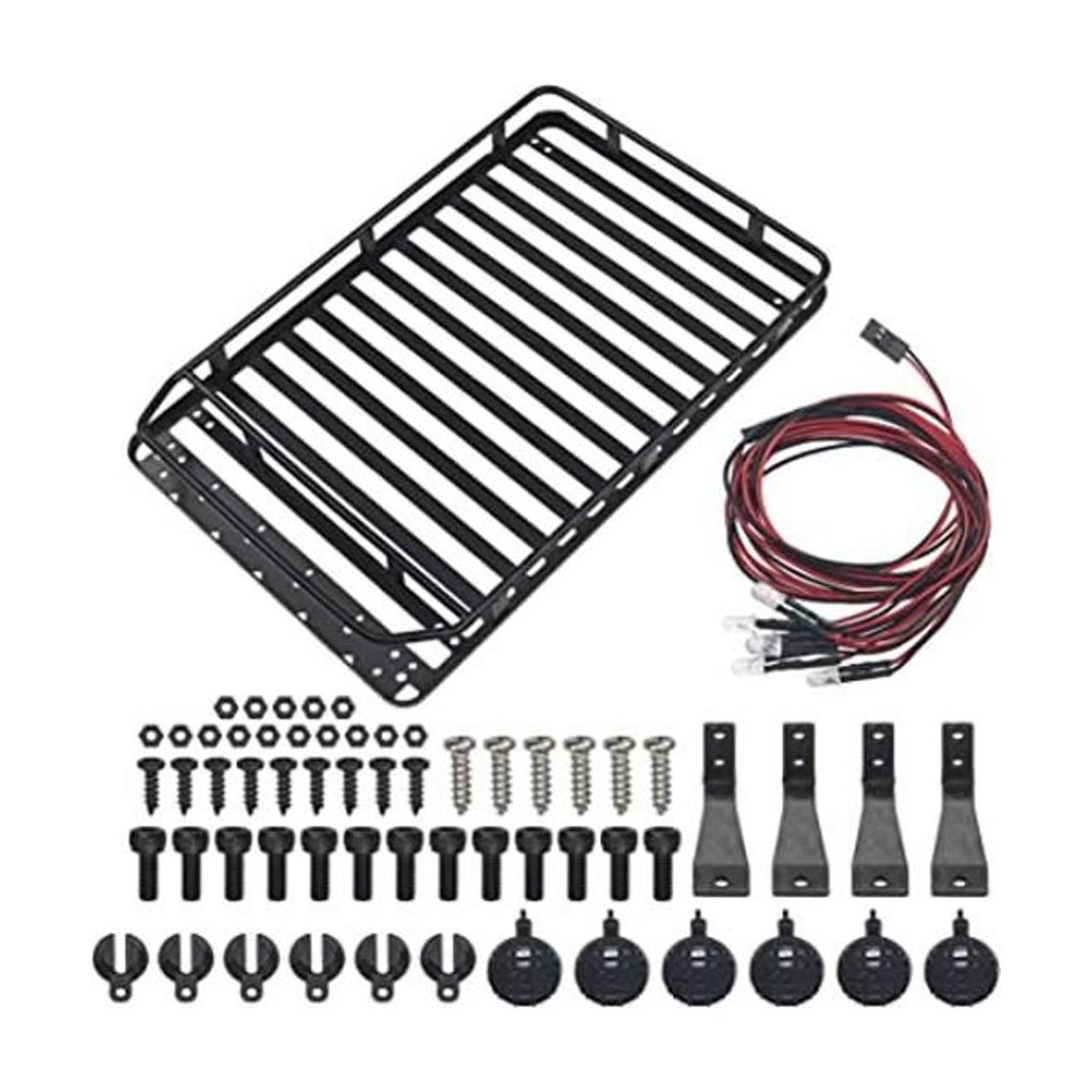 ShareGoo RC 110 Portaequipajes de metal con 6 luces LED