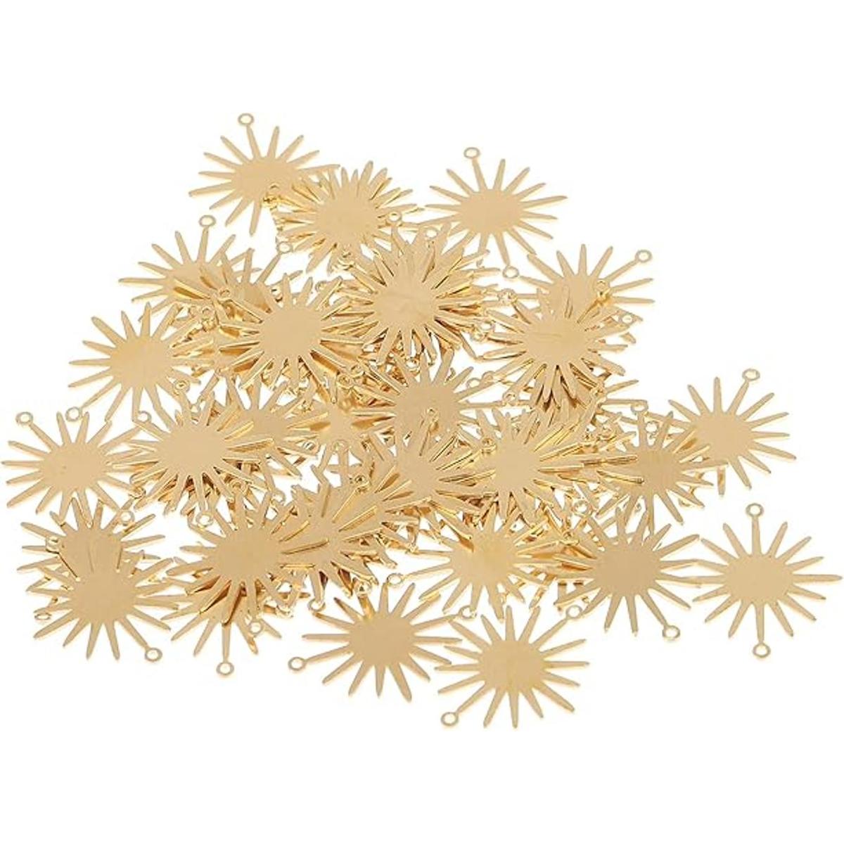 Sewroro 50 unidades de conectores de dijes de sol dijes