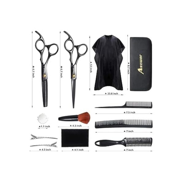Set de tijeras de corte de pelo Aszwor Kit de tijeras de_5