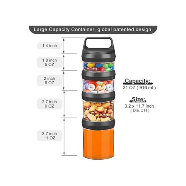 Set de recipientes apilables para aperitivos SELEWARE con