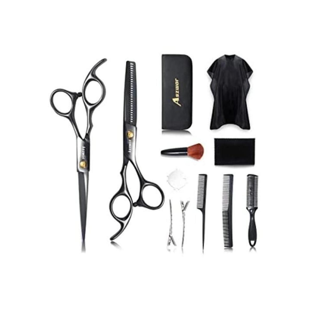 Set de tijeras de corte de pelo Aszwor Kit de tijeras de