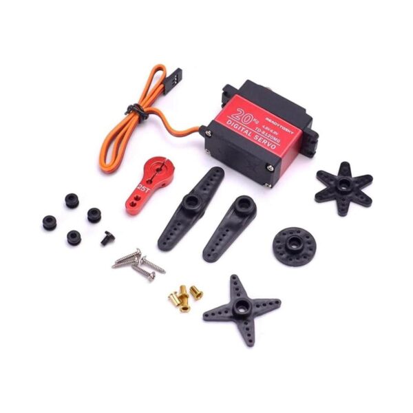 Servo digital de 44.1 lbs de alto par de torsión completo