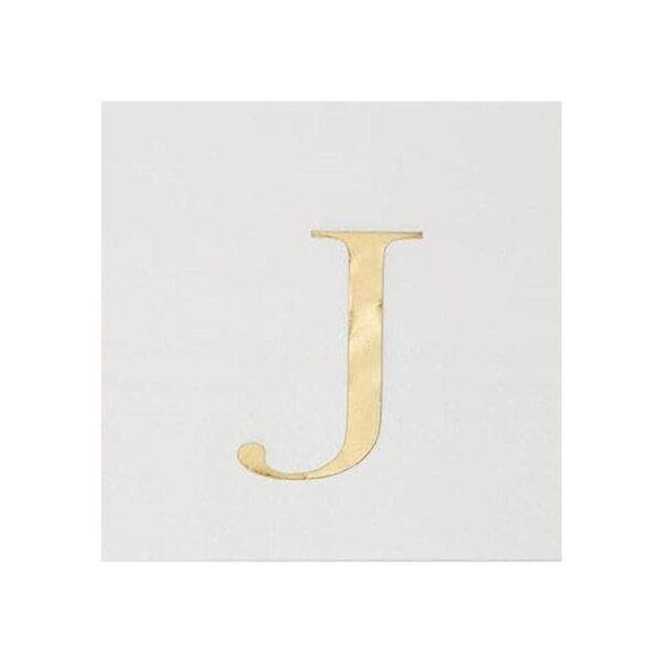 Servilletas de papel con monograma blanco de la letra J_3