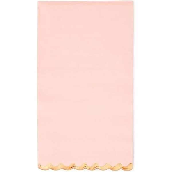 Servilletas de papel festoneadas de color rosa brillante_3