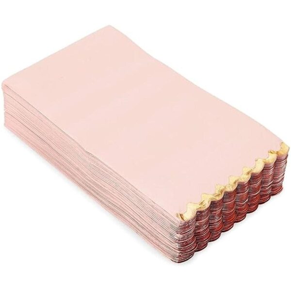 Servilletas de papel festoneadas de color rosa brillante_1