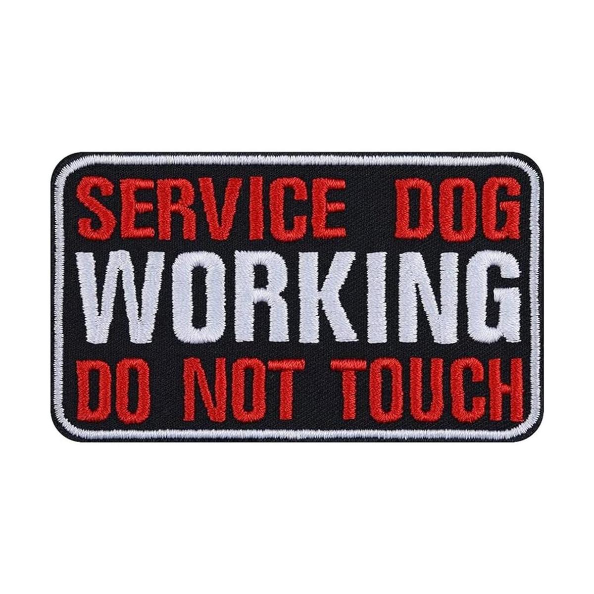 Servicio de trabajo para perros no tocar parches bordados