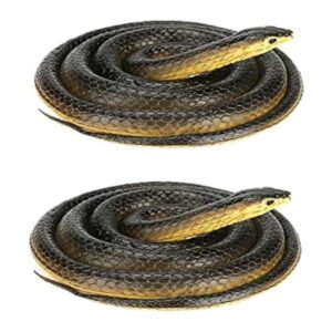 Serpiente de goma realista 2 piezas serpiente falsa de_1