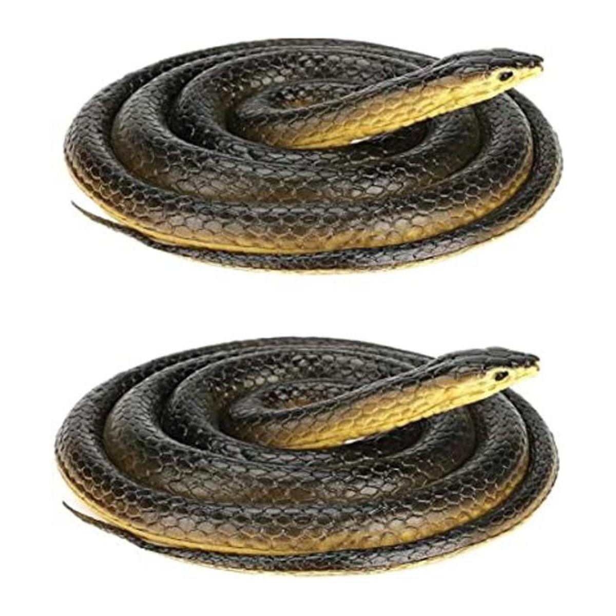 Serpiente de goma realista 2 piezas serpiente falsa de