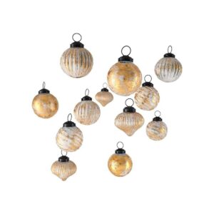 Serene Spaces Living Juego de 12 adornos de cristal