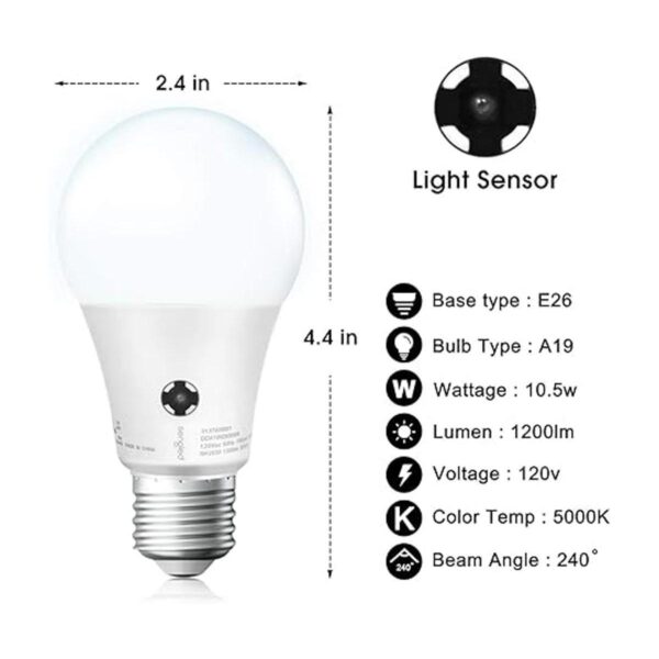Sengled Paquete de 3 bombillas LED de anochecer a