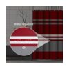 Semtomn Cortina de ducha carmesí de color rojo gris y