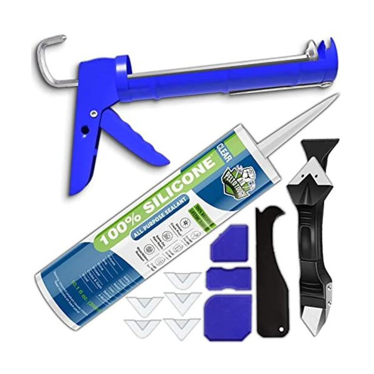 Sellador de silicona transparente  de calafateo kit de