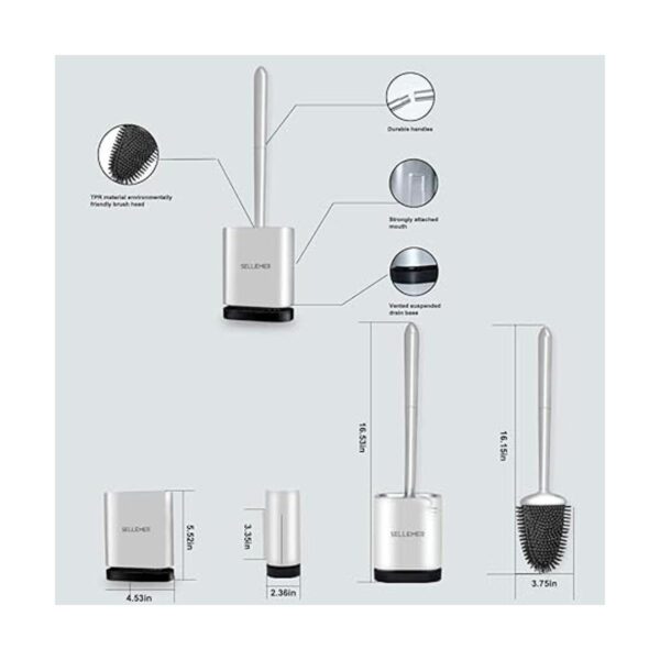 Sellemer Toilet Brush and Holder Set for Bathroom_6