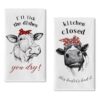 Seliem Divertida toalla de cocina de vaca de granja