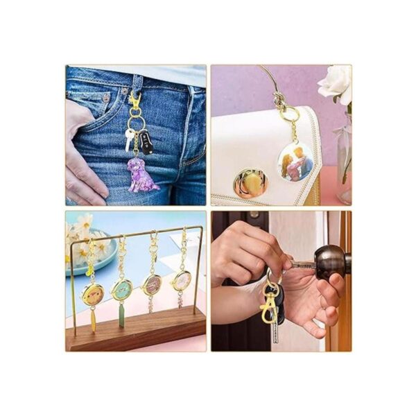 Selizo Anillos de llavero para manualidades 120 piezas