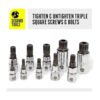Segomo Tools XZN10 Juego de 10 puntas cuadradas triples_2