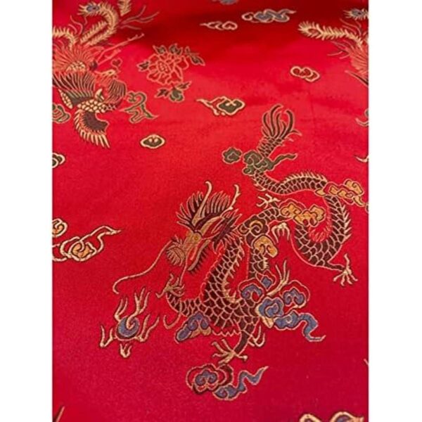 Sedona Designz Tela de brocado de dragón chino vendido_2