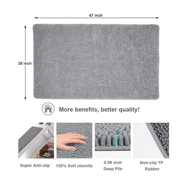 Secura Housewares Alfombra de baño de microfibra suave_2