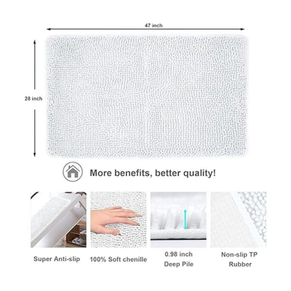 Secura Housewares Alfombras de baño de microfibra suave_2