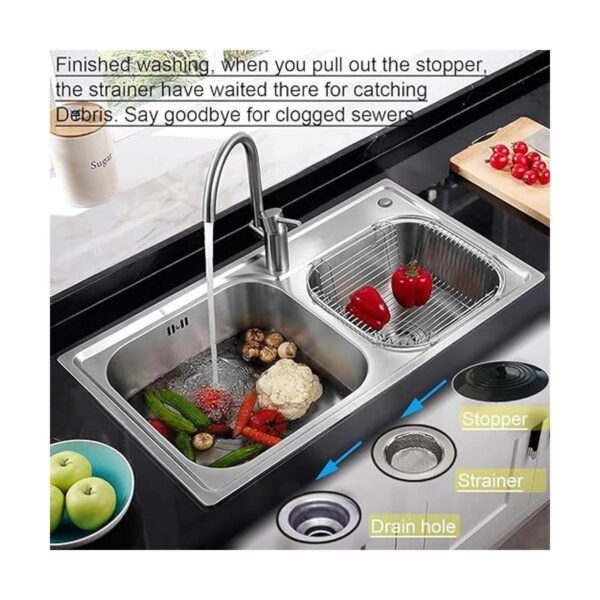 Seatery 4PCS Kitchen Sink Strainer Stopper Kit Universal_2
