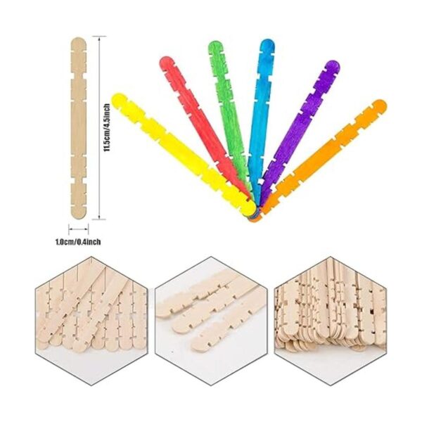 Seasonsky 250 palillos coloridos de madera de dientes de_2