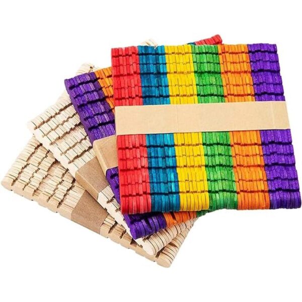 Seasonsky 250 palillos coloridos de madera de dientes de_5