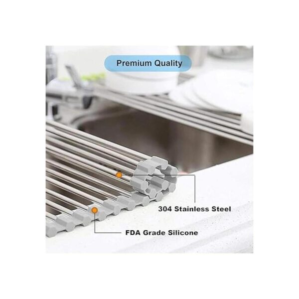 Searik Escurridor de platos enrollable multiusos plegable