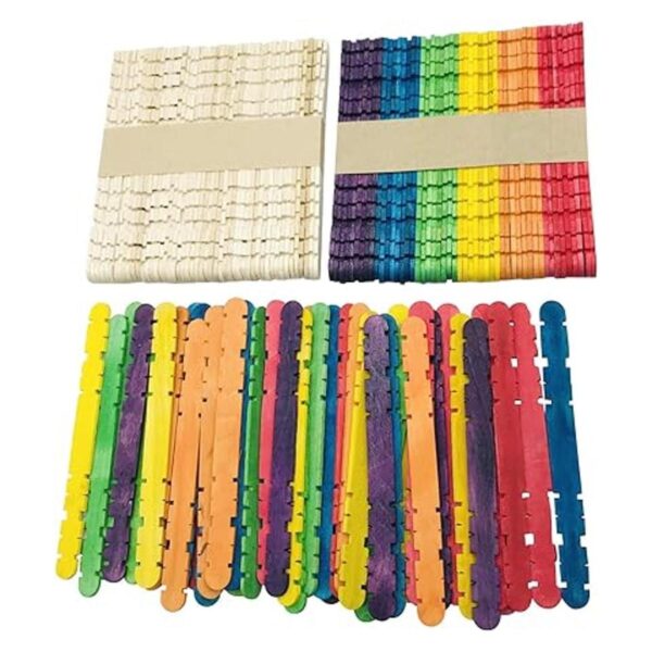 Seasonsky 250 palillos coloridos de madera de dientes de_6