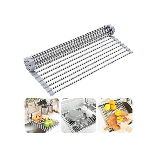 Searik Escurridor de platos enrollable multiusos plegable