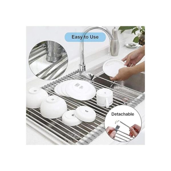 Searik Escurridor de platos enrollable multiusos plegable