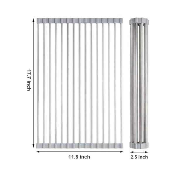 Searik Escurridor de platos enrollable multiusos plegable