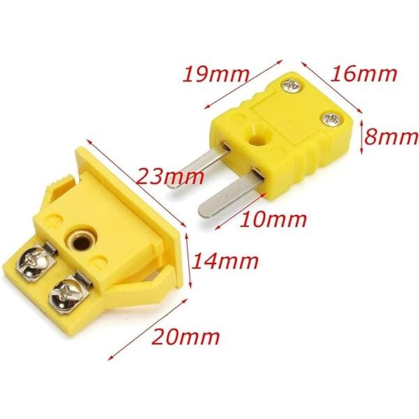 SeaISee Conector termopar tipo K para montaje en panel