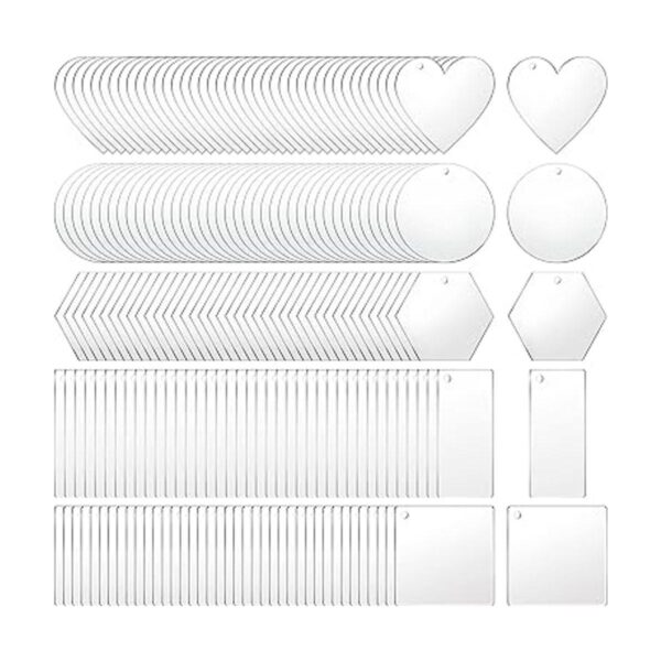 Sdfsdf 200 llaveros acrílicos en blanco con forma de