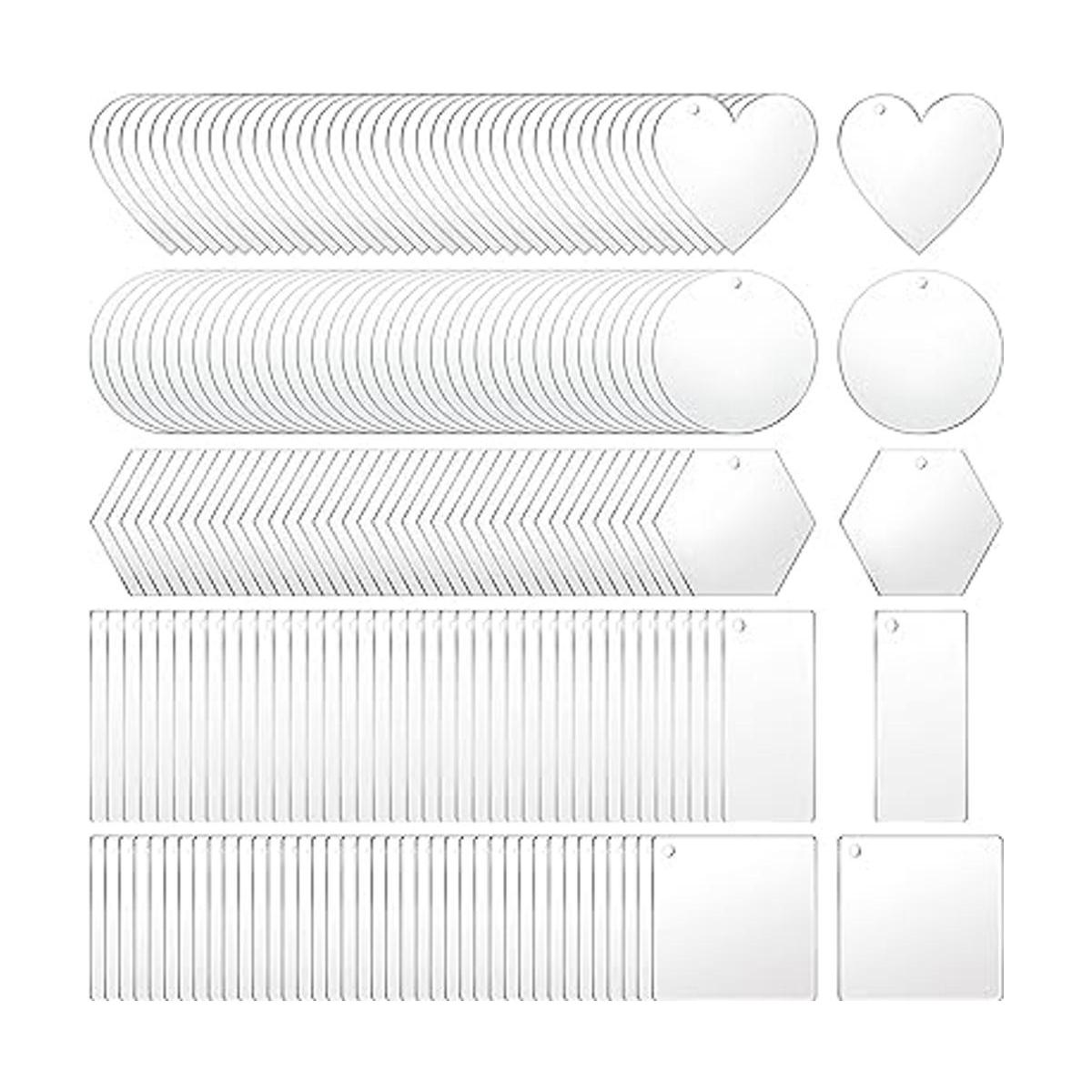 Sdfsdf 200 llaveros acrílicos en blanco con forma de