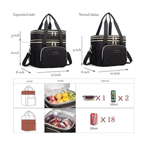 Scorlia Bolsa de almuerzo aislada para mujeres y hombres_2