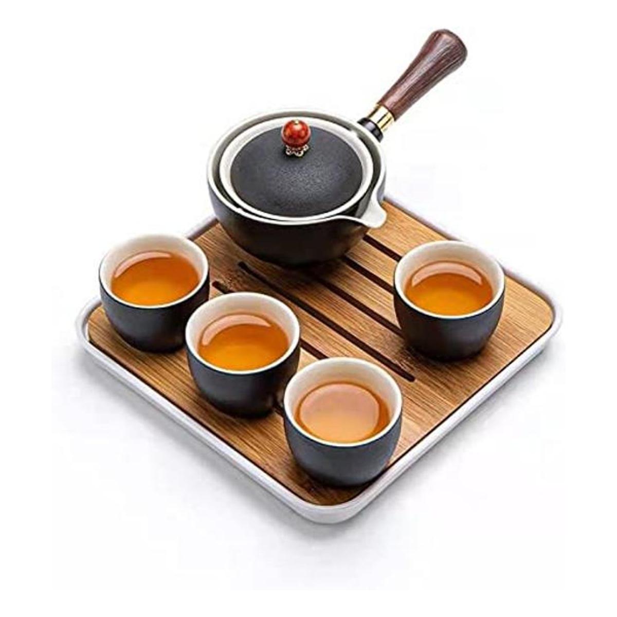Scizorito Juego de té de viaje portátil de cerámica juego