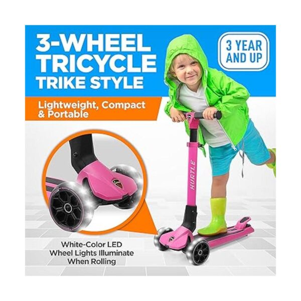 Scooter de 3 ruedas para niños soporte plegable para_5