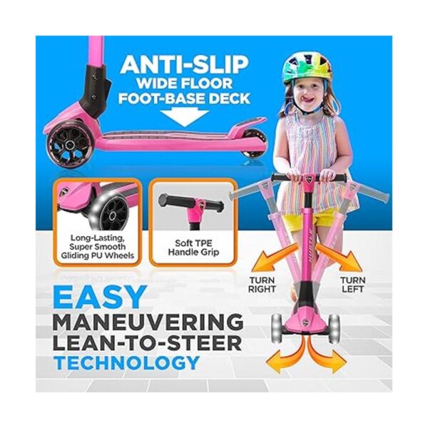 Scooter de 3 ruedas para niños soporte plegable para_4