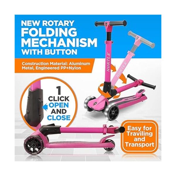 Scooter de 3 ruedas para niños soporte plegable para_3
