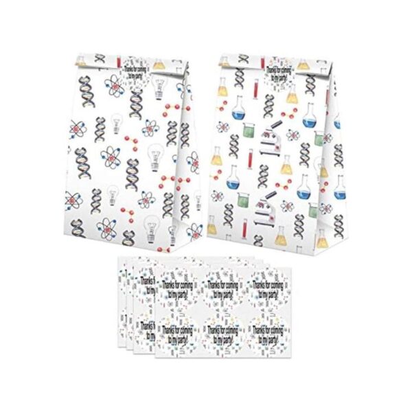 Science Party Favors Bolsas de dulces con pegatinas_1