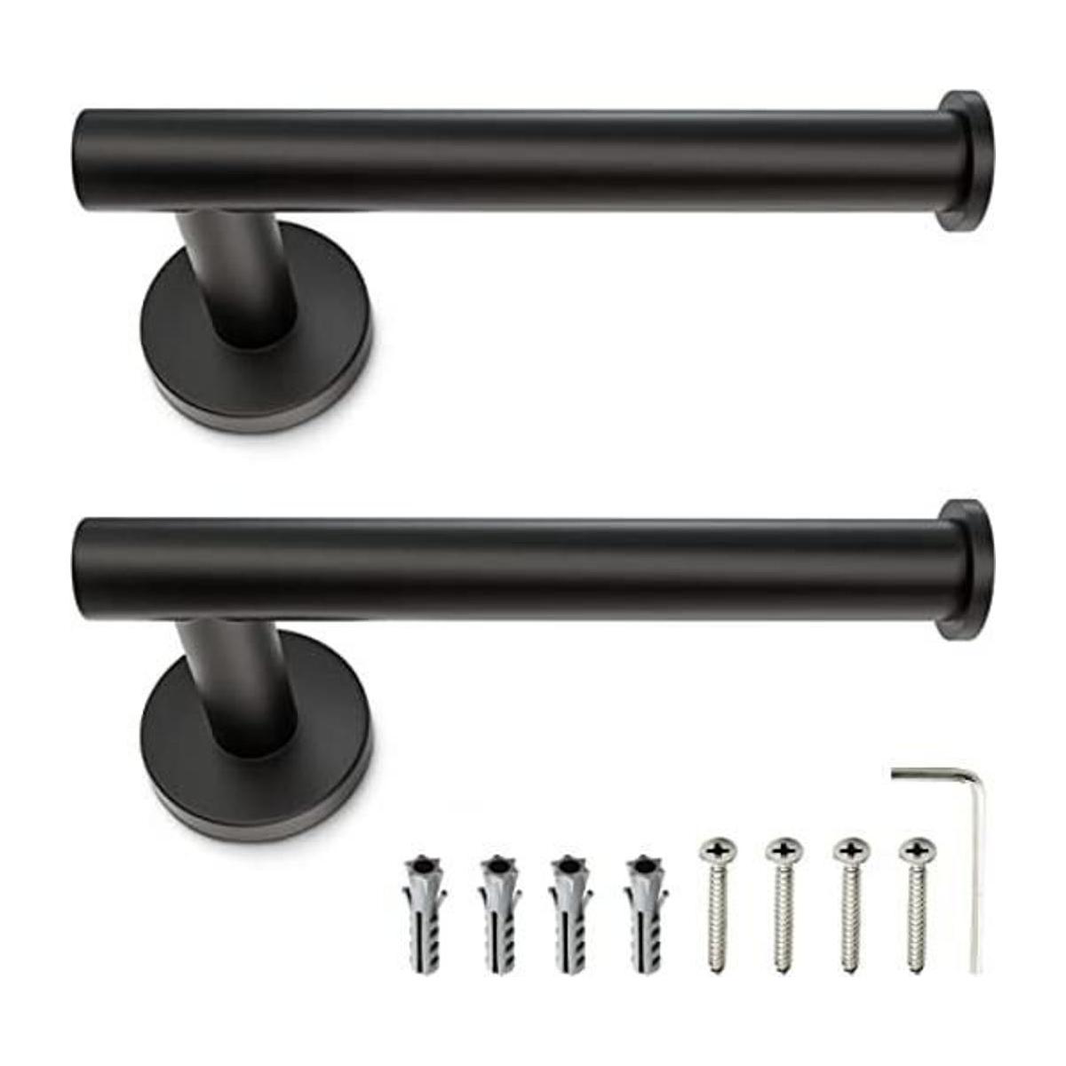 Sayoneyes Soporte de pared para papel higiénico negro