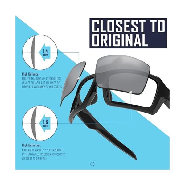 Saucer Premium Lentes de repuesto para Oakley Dispatch 2_3