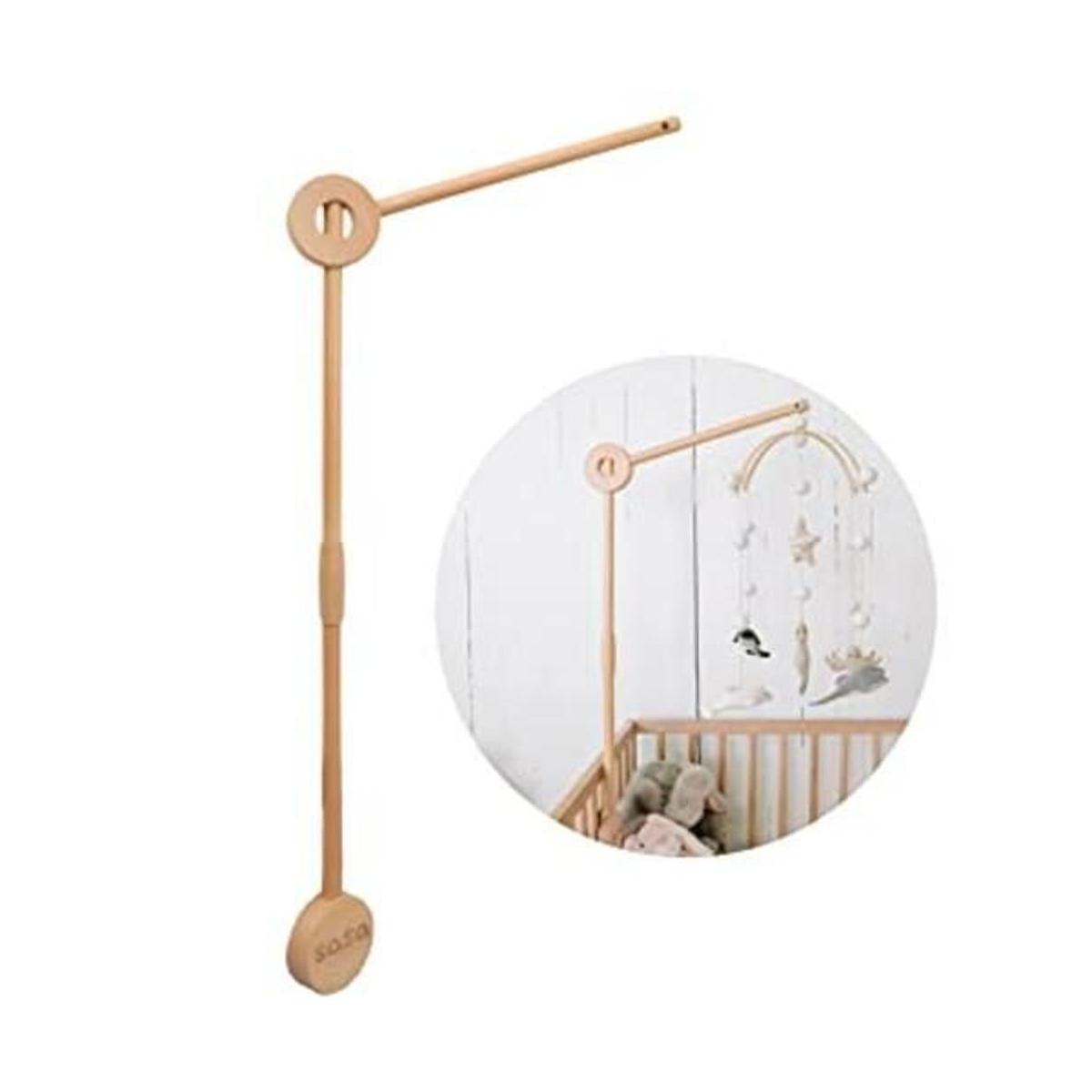 Sasa Soporte móvil para cuna madera madera de haya