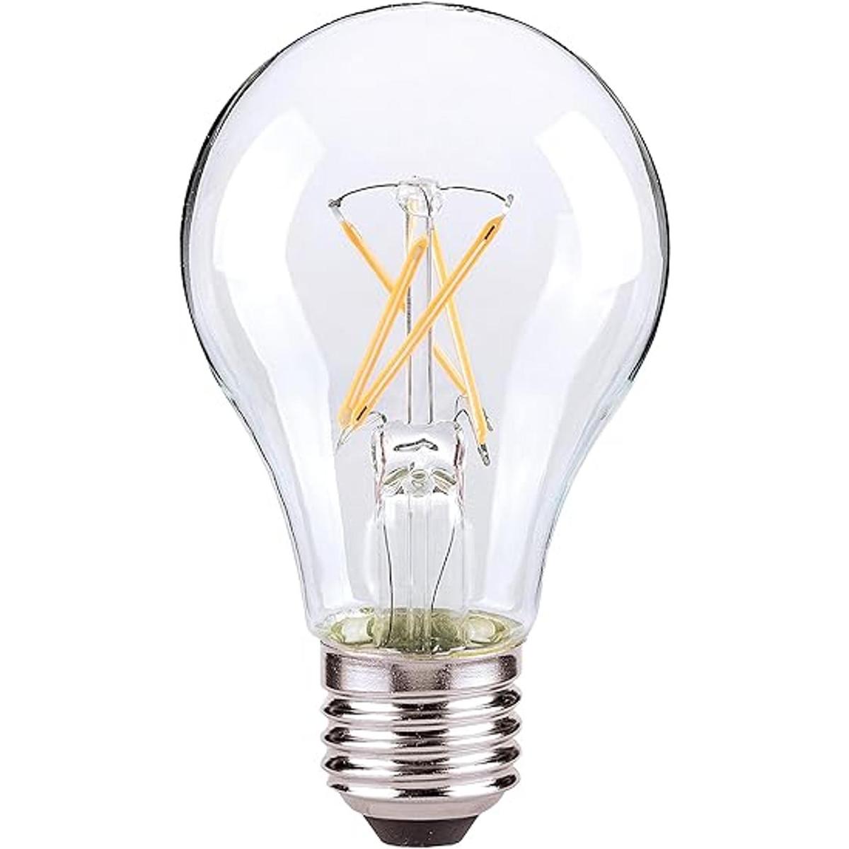 Satco 217347.5W A19 LED transparente base media 3000K 120V