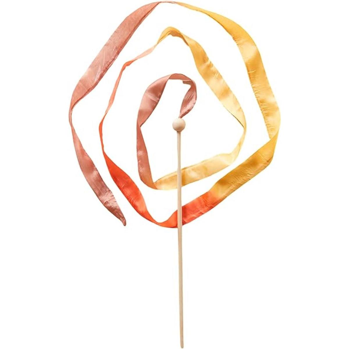 Sarahs Silks Boho Rainbow Streamer Varita de cinta de 8
